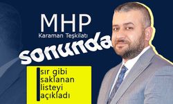 MHP Karaman Teşkilatı Sonunda Listeyi Açıkladı