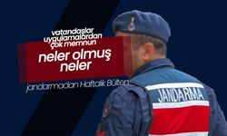 Jandarmadan Haftalık  Asayiş Raporu; Neler Olmuş Neler