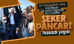 Karaman Valisi  Çiçekli, Pancar Hasadına Katıldı