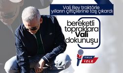 Vali Bey Traktörle Tarlanın Tozunu Attırdı