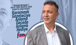 Karamanlı Gazeteciye Anlamlı Gecede Anlamlı Hediye
