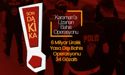 Karaman'da Büyük Bahis Operasyonu
