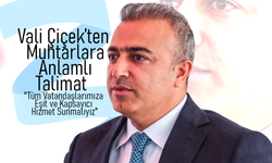 Vali Çiçek'ten Muhtarlara Anlamlı Talimat
