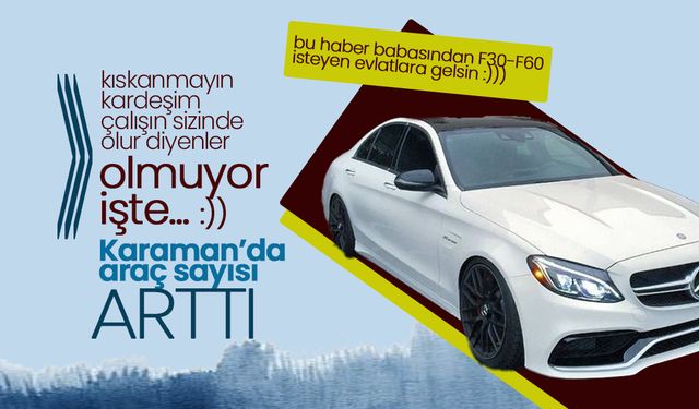 Karaman'da Trafiğe Çıkan Araç Sayısı Arttı