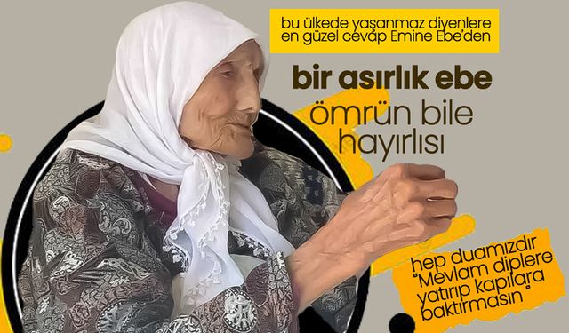 Asırlık Emine Ebeye Duygusal Doğum Günü Sürprizi