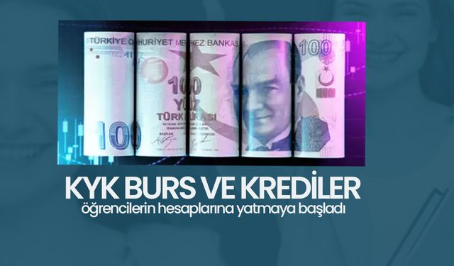 KYK Burs ve Krediler Hesaplara Yatmaya Başladı