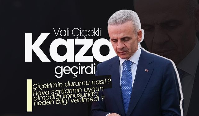 Karaman Valisi  Çiçekli, Kaza Geçirdi