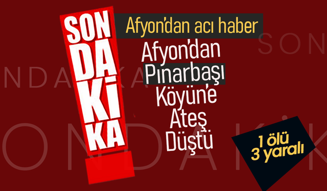 Afyon'dan Pınarbaşı Köyü'ne Ateş Düştü