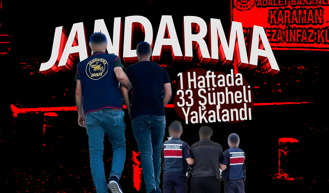 Karaman'da 1 Haftada 33 Şüpheli Yakalandı