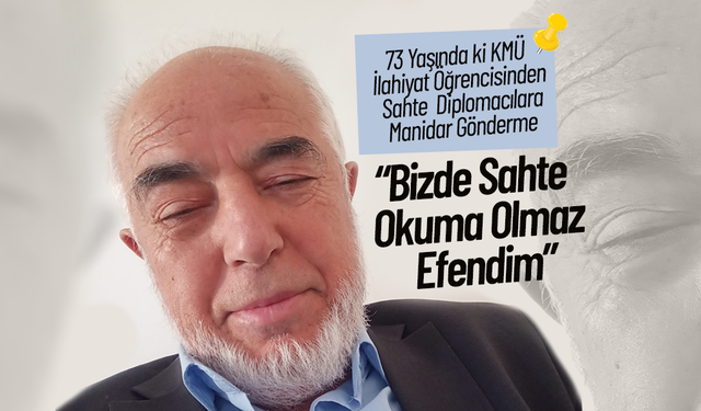 73 Yaşında ki KMÜ İlahiyat Öğrencisinden Manidar Gönderme