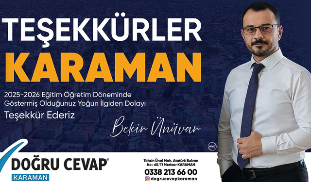 Doğru Cevap Eğiitm Kurumları'ndan  Gönülden Teşekkür