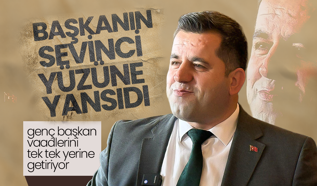 Genç Başkanın Sevinci Yüzüne Yansıdı