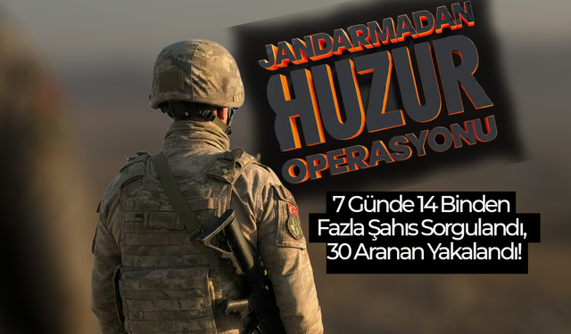 Karaman Jandarmasından Huzur Operasyonu