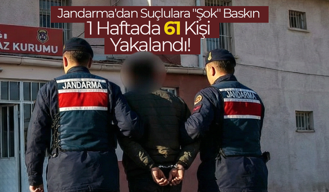 Jandarma'dan Suçlulara "Şok" Baskın