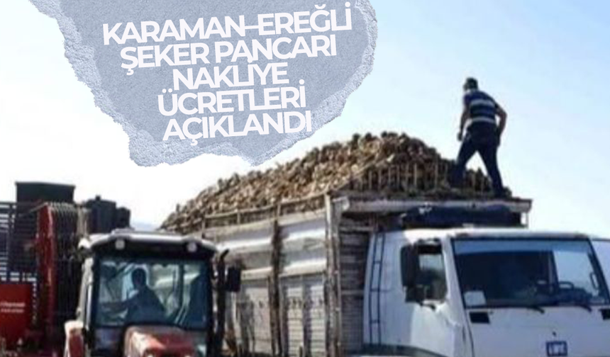 Karaman-Ereğli Şeker Pancarı Nakliye Ücretleri