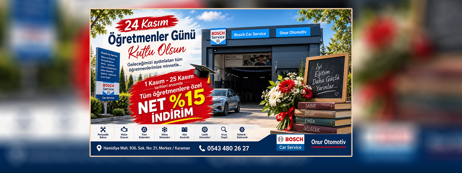 Öğretmenlere Özel %15 İndirim